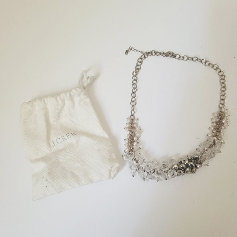 J. Crew Gold Beaded Chain Necklace